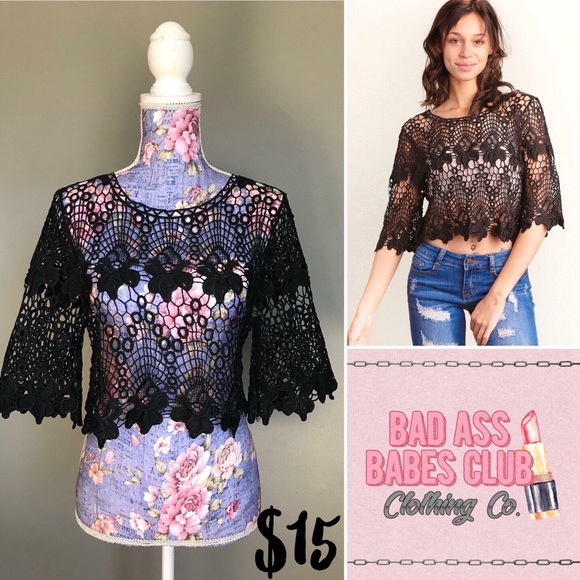 Lace crochet crop top - Picture 1 of 1